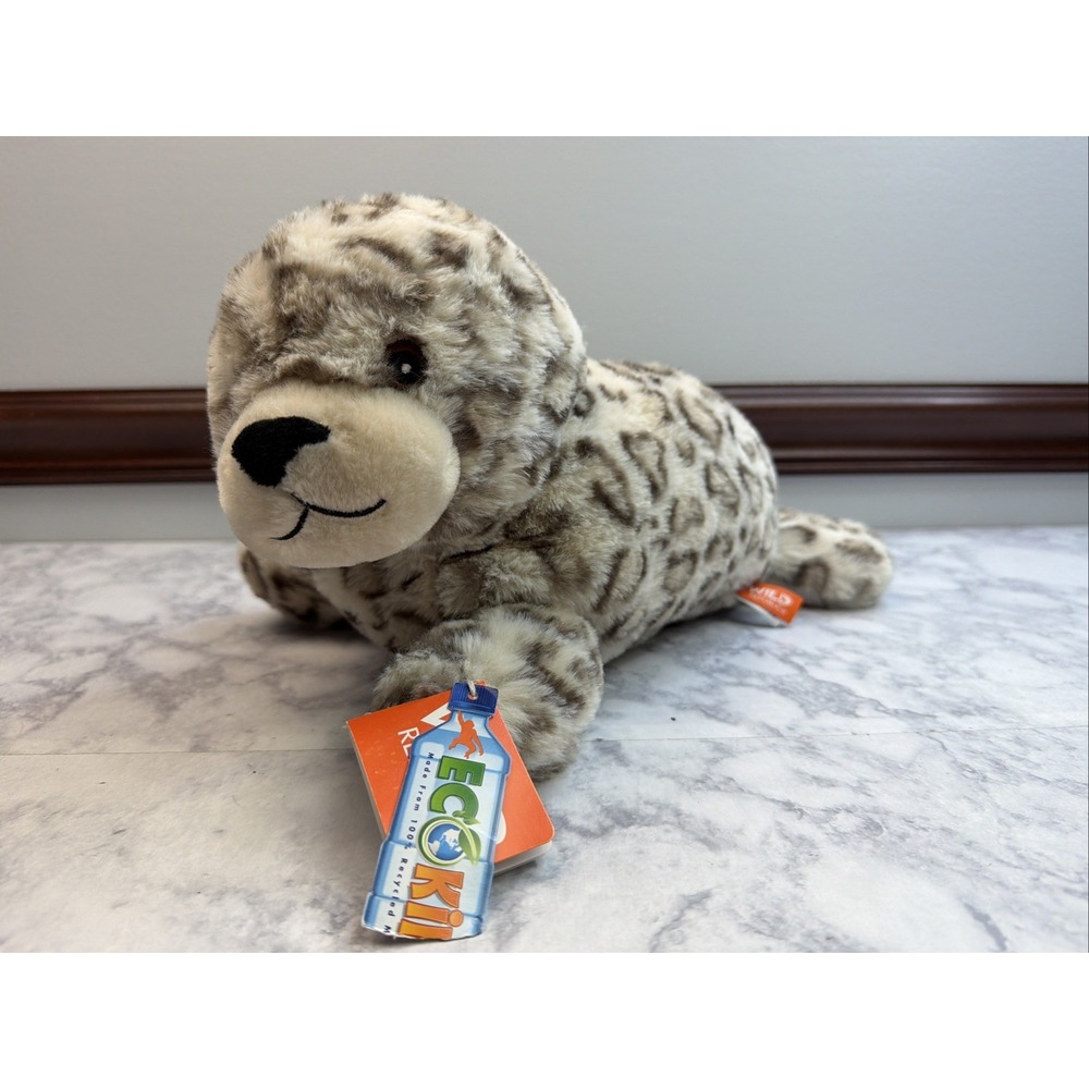 Wild Republic Spotted Harbor Seal Plush 12" Realistic Sea Lion Stuffed Animal